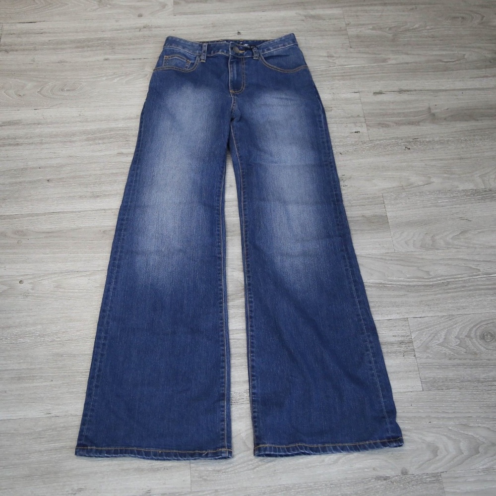 London Jean Highrise Flare Sky Bright
